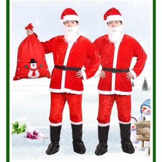 (快速出貨)質感 金絲絨 毛絨 聖誕老公公服裝,聖誕節服裝,聖誕舞會,聖誕老人,聖誕服(聖誕節、聖誕禮物、交換禮物、禮物