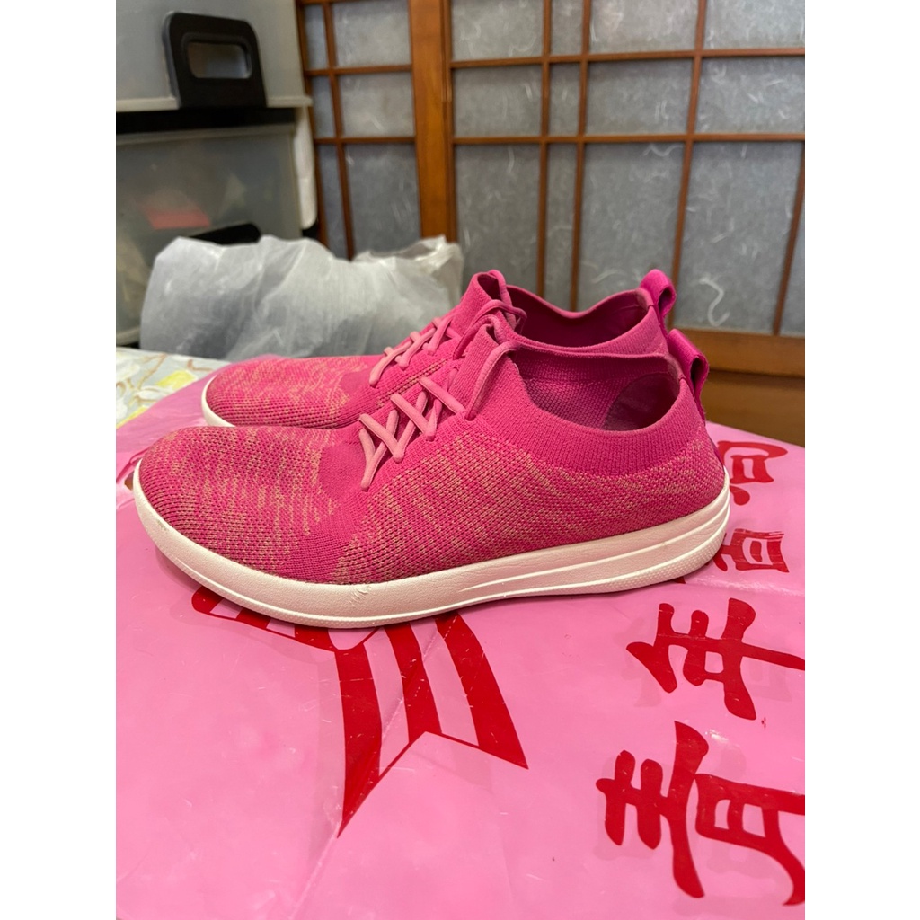 「 二手鞋 」 fitflop 女版編織休閒鞋 US8（粉）71