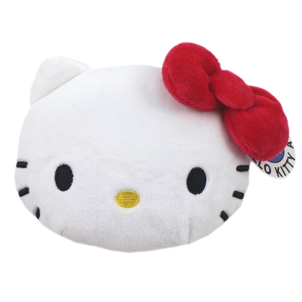 卡漫城 - Hello Kitty 票卡 零錢包 大臉 絨毛 ㊣版 收納包 小物 悠遊卡 卡套 拉鍊式 證件包 凱蒂貓