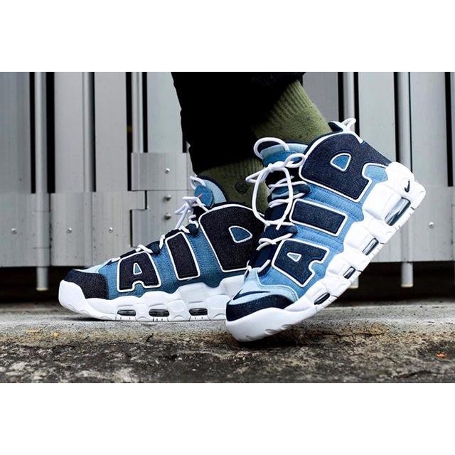 【吳公先生】Nike Air More Uptempo 96 大AIR 白藍 牛仔 丹寧 籃球鞋 Cj6125-100