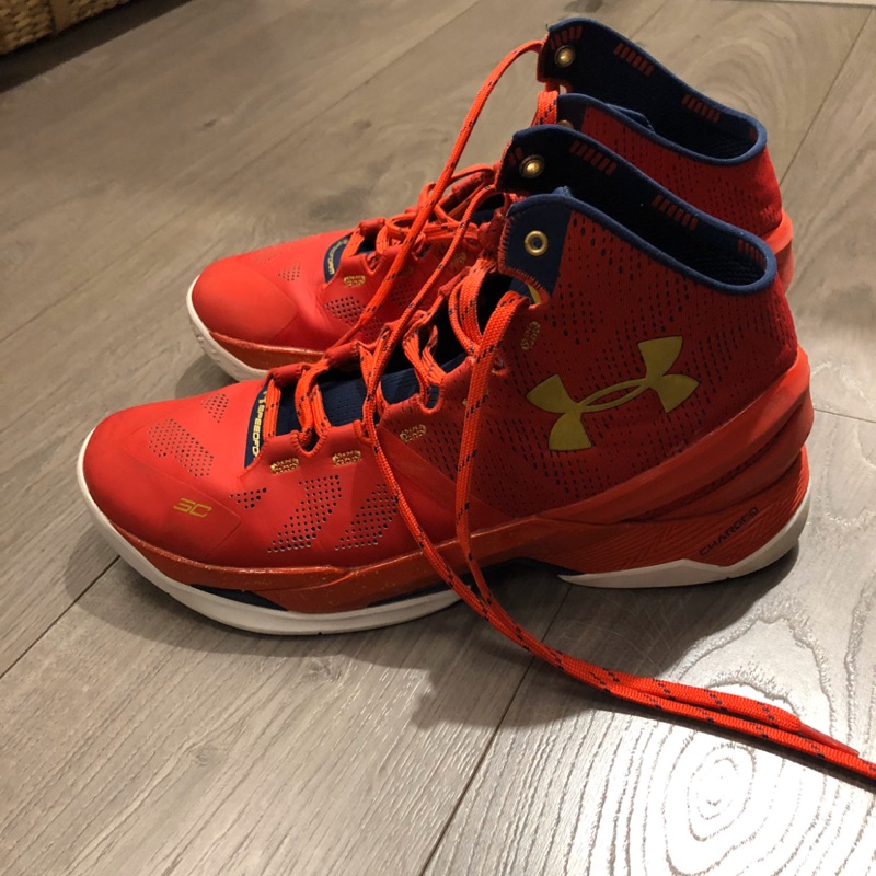 二手 UA Under Armour Curry2 紅色 高筒 US11