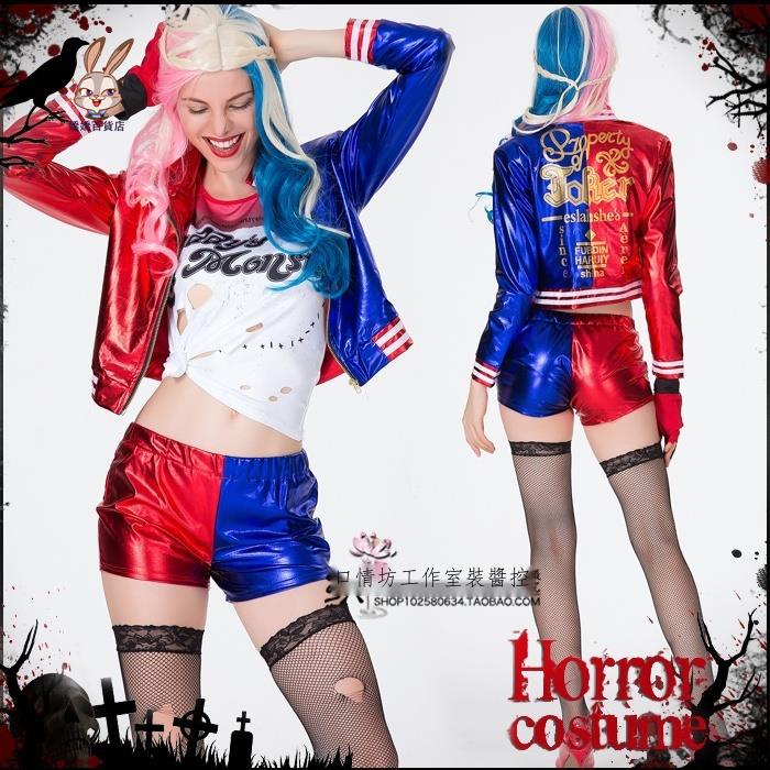 【 免運】二次元 cospaly C服 美電影自殺小隊哈莉·奎茵小丑女cos服裝全套X特遣隊HarleyQuinn