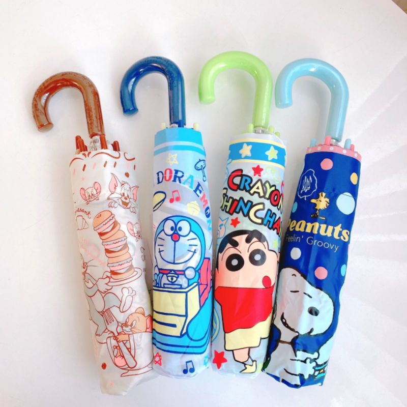 日本暢銷商品 卡通彎把傘 雨傘 陽傘 湯姆貓與傑利鼠 / a夢 / 蠟筆小新 / 史努比
