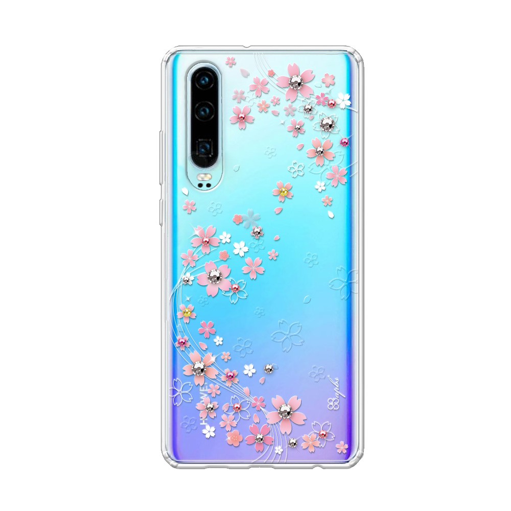 apbs Huawei P30 施華彩鑽防震雙料手機殼-天籟之櫻