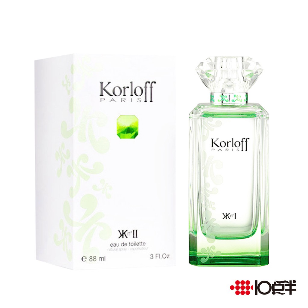 Eau De Toilette KORLOFF PARIS KN°I Green Diamond - 88 Ml Pour Femme, Senteur Florale, Neuf Sous Boîte