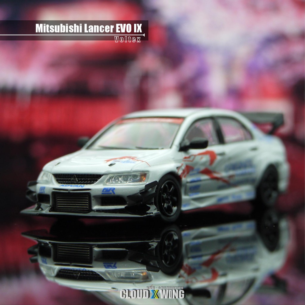 有翼雲 現貨三菱lancer Evolution Ix Voltex 珍珠白cm Model 1 64 Evo 蝦皮購物