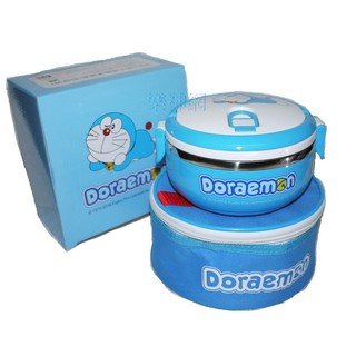 哆啦A夢 小叮噹 精品【哆啦A夢 304不鏽鋼便當盒 (附 保冷保溫 提袋)】Doraemon
