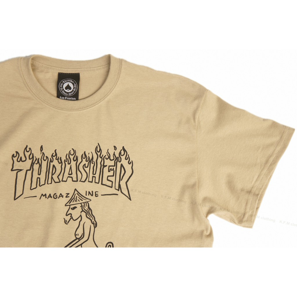 K.F.M 】THRASHER WITCH T-Shirt 藝術家合作款女巫Logo 短T 短袖| 蝦皮購物