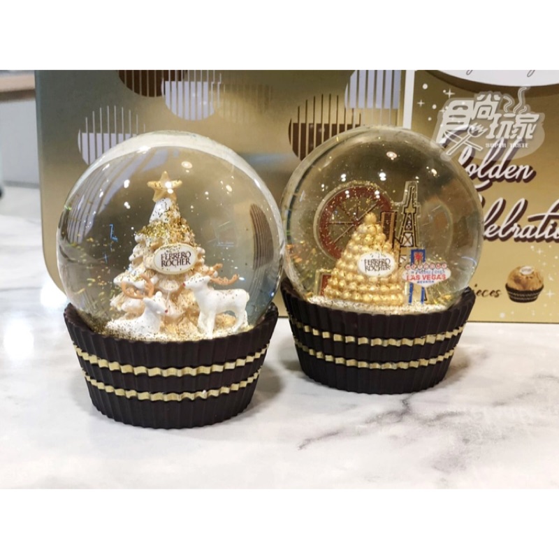 （附金莎巧克力）2019最新超商金莎聖誕水晶球