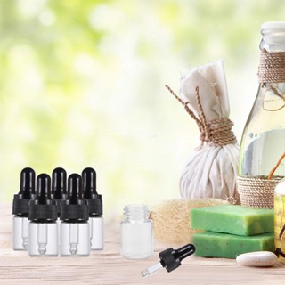 20支1ml 2ml 3ml 5ml透明玻璃瓶滴管瓶精油分享瓶樣品瓶白色滴管頭黑色滴管瓶