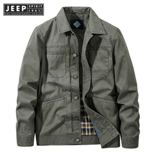Jeep SPIRIT 1941 ESTD 男士夾克男士休閒夾克寬鬆休閒時尚男士戶外裝