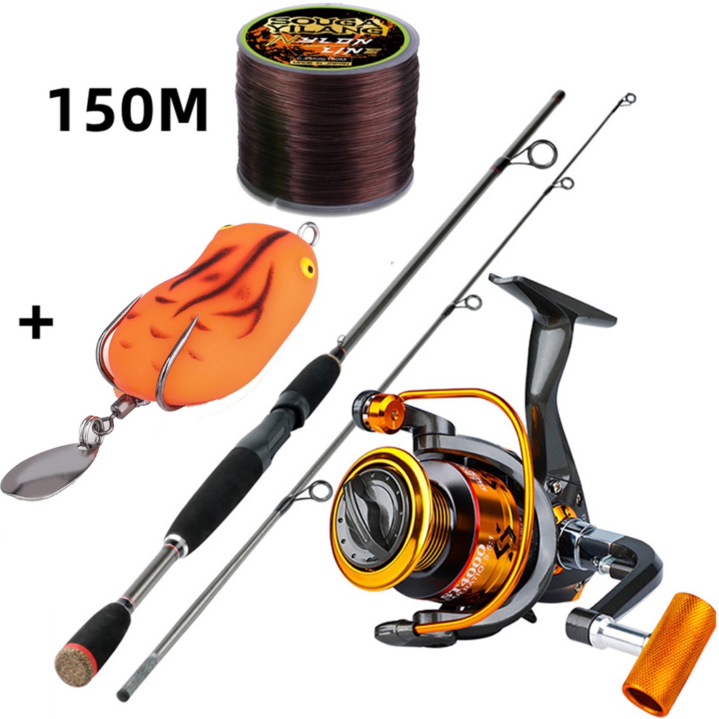 Sougayilang 釣魚竿套裝 1.8m/6ft 釣魚竿和 1000-4000型號漁線輪12BB 齒輪比 5.5:1