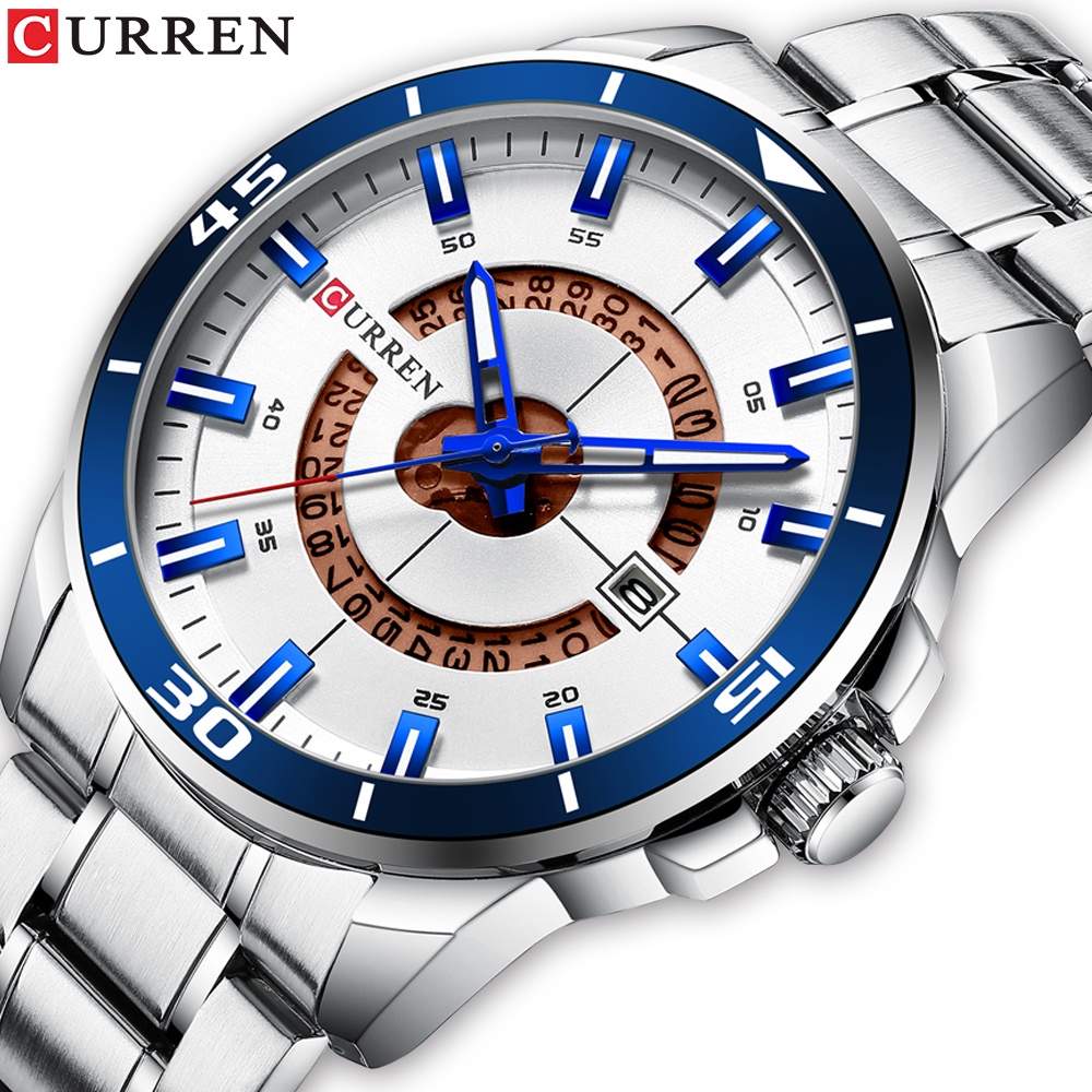 Curren 原創品牌男士手錶休閒商務運動不銹鋼石英防水 8359 X