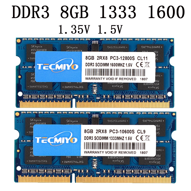 筆記本電腦內存 8GB DDR3 DDR3L 1333MHz 1600MHz PC3/PC3L 10600S 12800