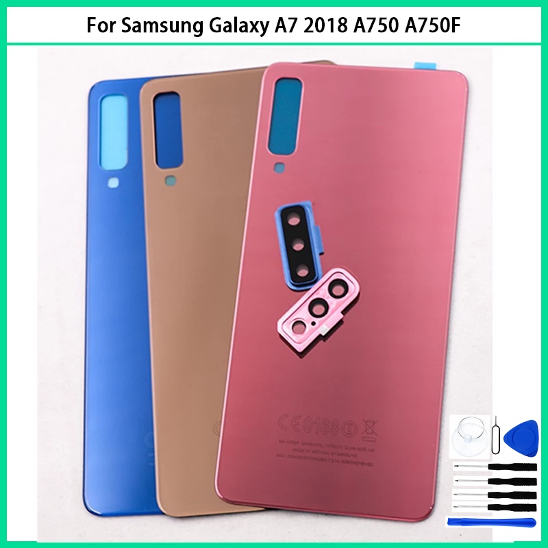 適用於三星 Galaxy A7 2018 A750 A750F 電池後殼蓋 + 中框