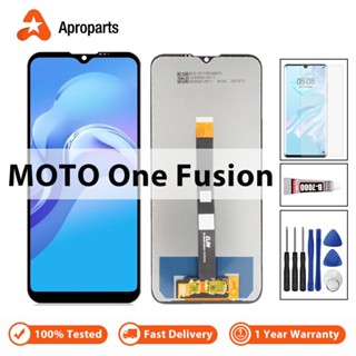 MOTOROLA 摩托羅拉 Moto One Fusion XT2073-2 帶框架的觸控式螢幕顯示器元件 LCD