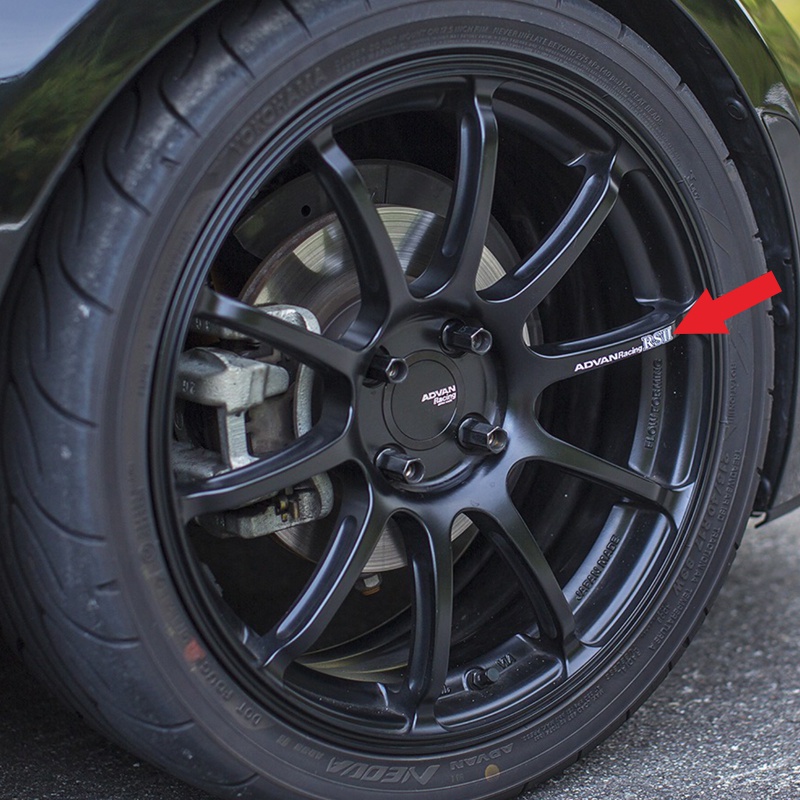 DY 適用於ADVAN racing RS2輪轂裝飾汽車貼紙RSII輪圈改裝修復貼花