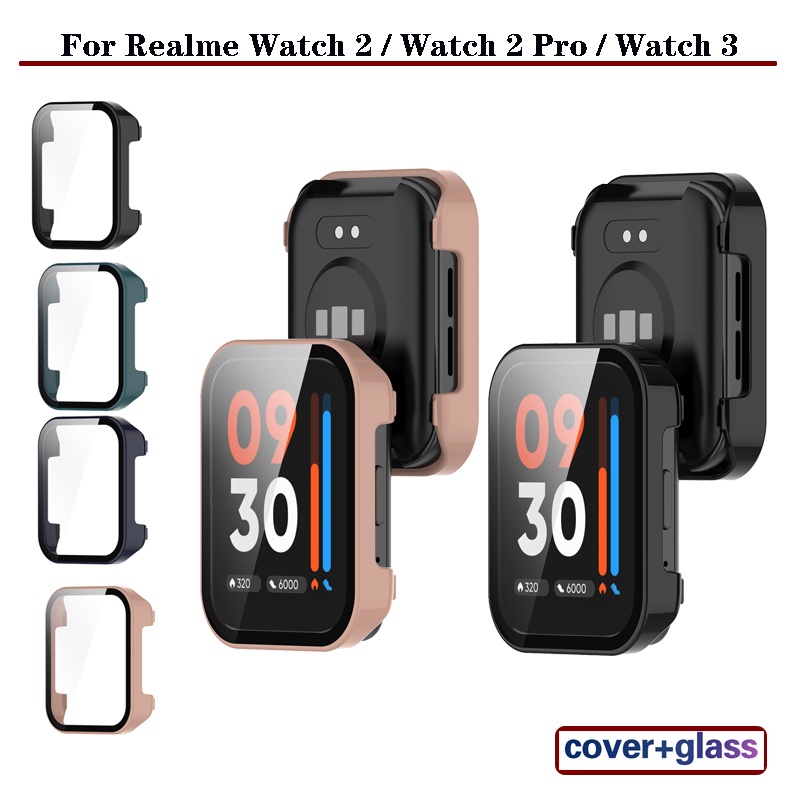 適用於 Realme Watch 2 3 / Watch2 Pro 硬質 PC 外殼鋼化玻璃屏幕保護膜保護套保護殼