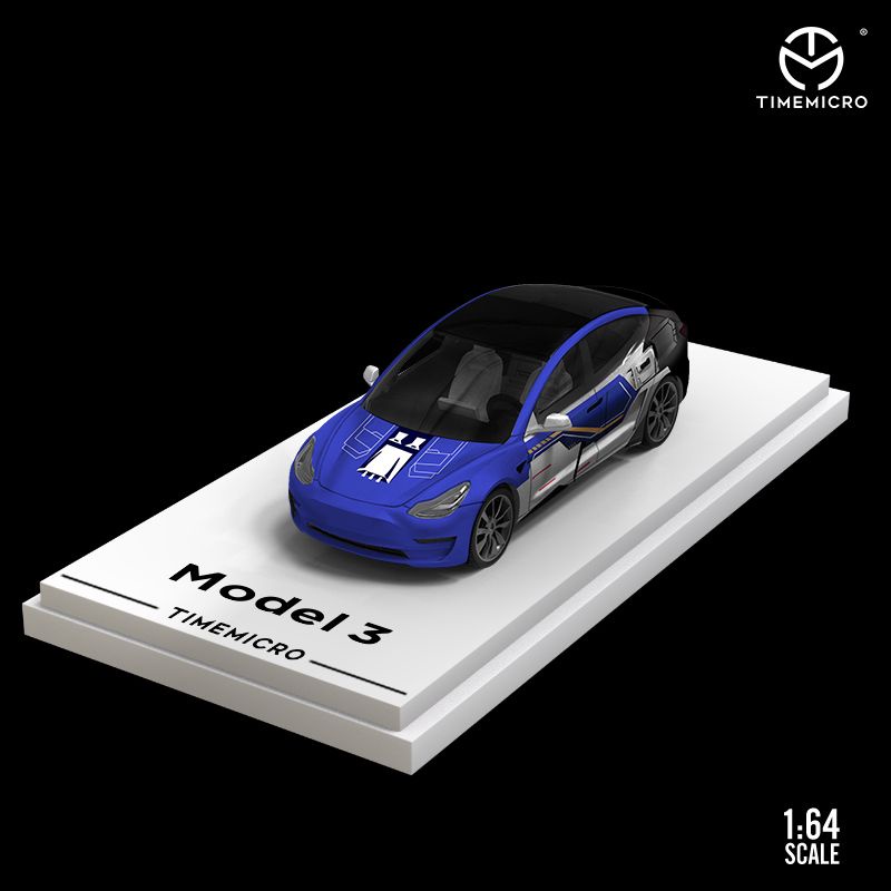 特斯拉Model3機械塗裝TimeMicro1:64 Roadster概念車合金汽車模型