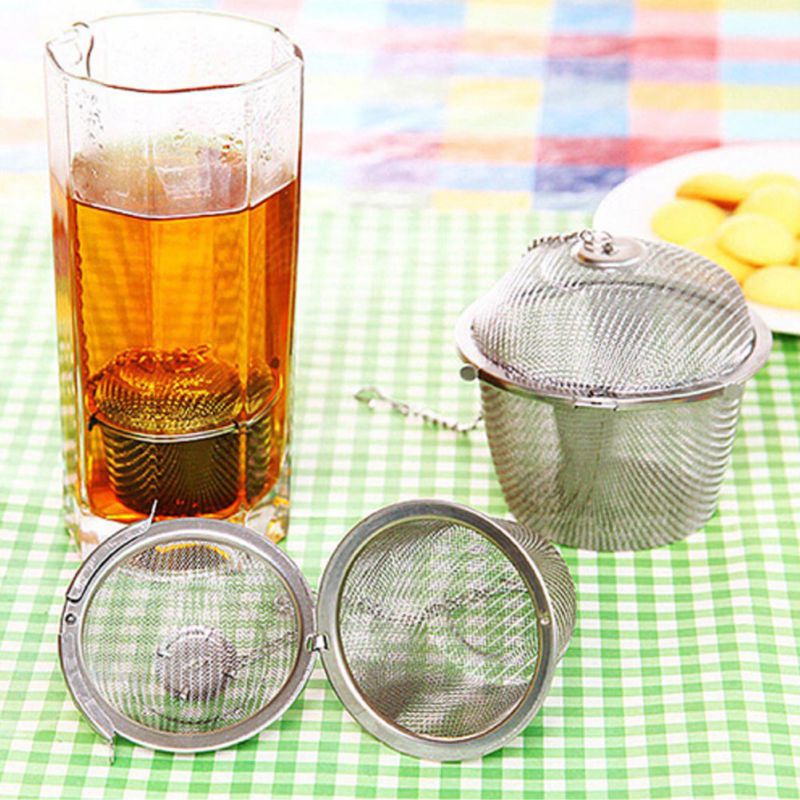 茶葉袋調料球包 濾網滷料煮料包 濾調味盒球 大號不鏽鋼網球煲湯