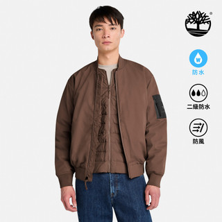 Timberland 男款深棕色羽絨三合一防水飛行外套|A6927243