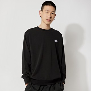 Nike AS M NSW CLUB CRW FT 男 黑 刺繡 衛衣 休閒 長袖 BV2667-010