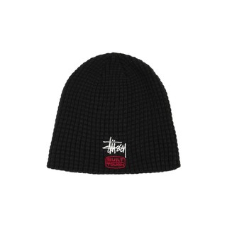 STUSSY 冷帽 WAFFLE SKULLCAP BUILT TOUGH 黑色 粗針毛帽 特殊款【TCC】