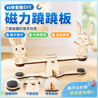 「雙優教具」科學實驗DIY磁力蹺蹺板兒童手工科技小製作物理磁鐵性質材料套裝 磁鐵展示板 磁鐵玩具 磁力玩具 益智教具