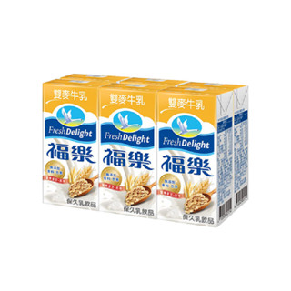 福樂雙麥牛乳[箱購]200ml毫升 x 24BOTTLE瓶【家樂福】
