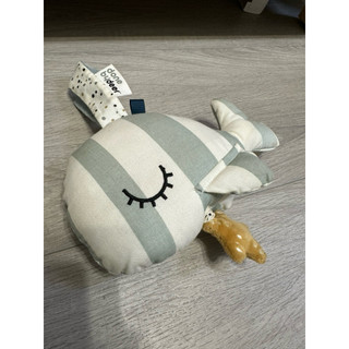 二手✨ 丹麥🇩🇰 DONE BY DEER 小鯨魚 寶寶 安撫 音樂鈴 推車玩具（狀況如照片）