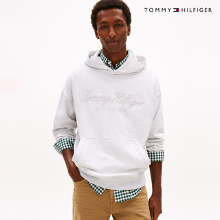 【Tommy Hilfiger】寬鬆版Logo連帽衛衣 灰色
