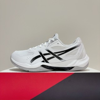 ASICS GEL-ROCKET 12 2E 男女款 白色 寬楦 耐磨 緩震 排球鞋 羽球鞋 1073A081-101