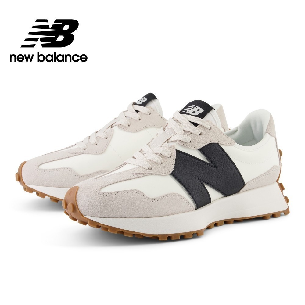 【New Balance】 NB 復古運動鞋_女性_白黑灰_WS327GD-B楦 327 運動/戶外