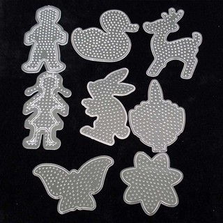 台灣出貨✨新店優惠 輔料 材料包 配件 diy 5mm拼豆模板拼豆豆拼圖底板蝴蝶兒童益智融合豆卡通動物塑料板