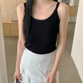【HARPER】溫柔感蕾絲針織背心 | 隔日到貨 【CLE24020K】
