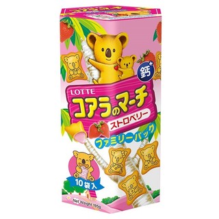 樂天 小熊餅家庭號-草莓風味(195g/盒)[大買家]
