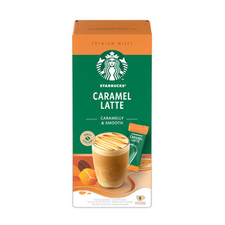 Starbucks星巴克 特選系列-焦糖風味拿鐵咖啡 23g x 4包【萬家福】
