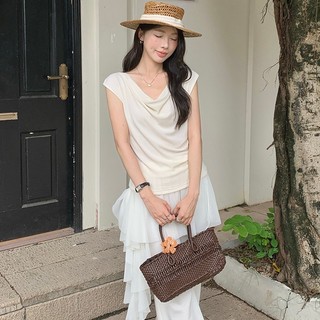 【HARPER】品牌自訂優雅線條雙層冰紗上衣 | 隔日到貨 包袖上衣 婚禮穿搭【CLMSB48126K】