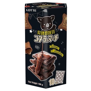 樂天 小熊餅家庭號-濃黑巧克力風味(195g)[大買家]