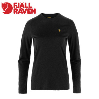 【Fjallraven 小狐狸 女 Bergtagen Merino 190 長袖羊毛排汗衣《黑》】F14600255