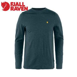 【Fjallraven 小狐狸 男 Bergtagen Merino 190長袖羊毛排汗衣《高山藍》】F12600299