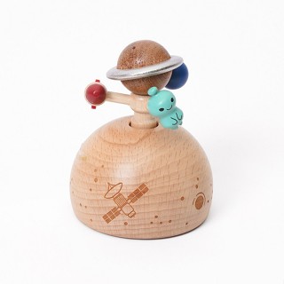 知音JEAN Wooderful life 上旋發條音樂鈴-太空 墊腳石購物網