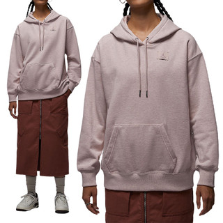 Nike AS W J FLT FLC FT PO 24 女款 粉灰色 女款 針織 連帽 長袖 HJ1312-292