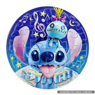 迪士尼Disney 大臉系列 磁鐵拼圖(16片/透明圓形)-史迪奇吐舌頭 墊腳石購物網