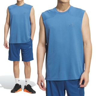 Adidas Te Ct Cb Sl T 男款 藍色 排汗 快乾 運動 無袖 背心 KF6130