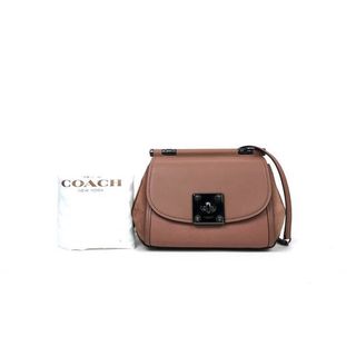 coach 粉色皮革鍊條肩揹包