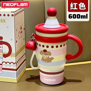 Neoflam高顏值大容量咖啡杯水杯保溫杯女生ins辦公室吸管新款杯子
