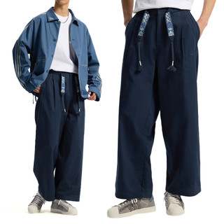 Adidas Tour Pant 男款 黑色 寬鬆 棉褲 圖騰 腰帶 造型 運動 休閒 長褲 KW5669