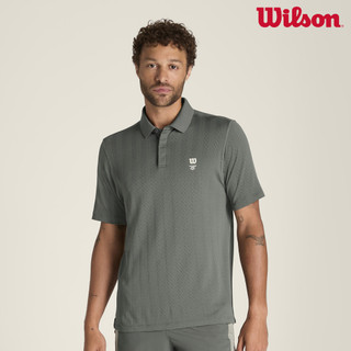 【Wilson】Game Point Seamless Polo Castor 男款 服飾 POLO衫 綠色