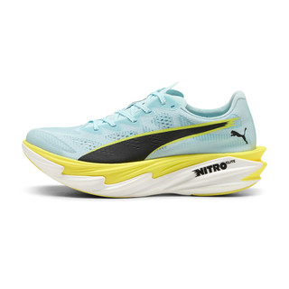 Puma Deviate NITRO™ Elite 4 女鞋 淡水藍黃色 輕盈 厚底碳纖維 慢跑鞋 31212803